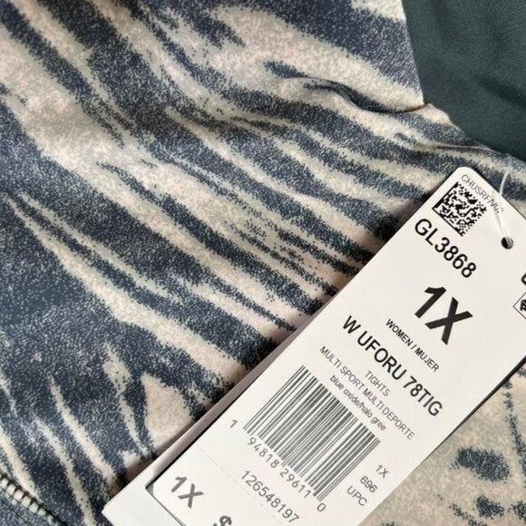 Adidas x Zoe Saldana Multisport Tights in Blue Oxide/ Halo Green Size 1X - Picture 8 of 10